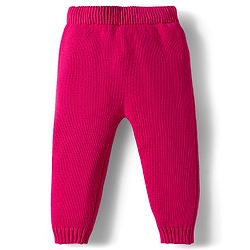 Babyhug Cotton Knitted Full Sleeves Sweater Set With Floral Design & Cap - Pink & White