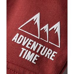 Babyhug French Terry Knit Lounge Pant With Text Print - Maroon