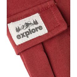 Babyhug French Terry Knit Lounge Pant With Text Print - Maroon