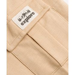 Babyhug Frenc Terry Knit Full Length Lounge Pant With Text Print - Beige