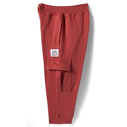 Babyhug French Terry Knit Full Length Lounge Pant With Text Patch - Brown