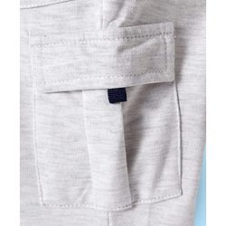Babyhug Knit Full Length French Terry Lounge Pant With Text Print - White