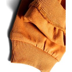 Babyhug French Terry Knit Full Length Lounge Pant With Text Patch - Brown