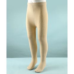 Cute Walk by Babyhug Cotton Woven Anti Bacterial Solid Coloured Tights - Beige