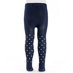 Cutewalk by Babyhug Anti Bacterial Footed Tights With Polka Dots - Navy Blue