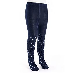Cutewalk by Babyhug Anti Bacterial Footed Tights With Polka Dots - Navy Blue
