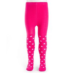 Cutewalk by Babyhug Cotton Knit Anti Bacterial Footed Tights With Heart Design - Dark Pink