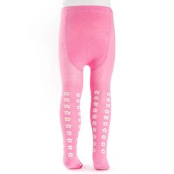 CutecWalk by Babyhug Cotton Knit Anti Bacterial Footed Tights With Floral Design - Light Pink