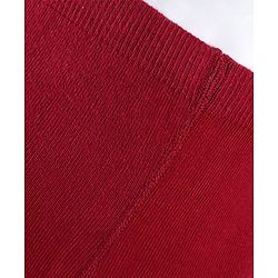Cute Walk by Babyhug Cotton Knit Anti Bacterial Footed Tights with Polka Dot Design - Maroon