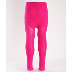 Cutewalk by Babyhug Anti Bacterial Footed Solid Color Tights  - Fuschsia