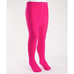 Cutewalk by Babyhug Anti Bacterial Footed Solid Color Tights  - Fuschsia