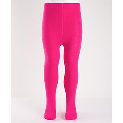 Cutewalk by Babyhug Anti Bacterial Footed Solid Color Tights  - Fuschsia