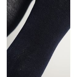 Cute Walk By Babyhug Cotton Knit Solid Coloured Anti Bacterial Tights - Black