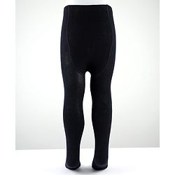 Cute Walk By Babyhug Cotton Knit Solid Coloured Anti Bacterial Tights - Navy Blue