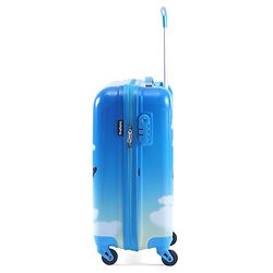 Babyhug Kid's Small 1 Day Trip Trolley Luggage Eagle & Bear Theme Print Sky Blue -20 Inches| Shock Resistant| Telescopic Handle| Water Resistant| Easy Zipper Closure| Durable Wheels| Number Lock