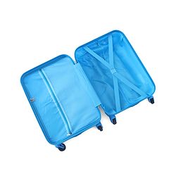 Babyhug Kid's Small 1 Day Trip Trolley Luggage Eagle & Bear Theme Print Sky Blue -20 Inches| Shock Resistant| Telescopic Handle| Water Resistant| Easy Zipper Closure| Durable Wheels| Number Lock