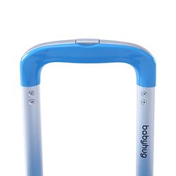 Babyhug Kid's Small 1 Day Trip Trolley Luggage Eagle & Bear Theme Print Sky Blue -20 Inches| Shock Resistant| Telescopic Handle| Water Resistant| Easy Zipper Closure| Durable Wheels| Number Lock