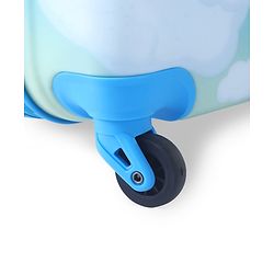 Babyhug Kid's Small 1 Day Trip Trolley Luggage Eagle & Bear Theme Print Sky Blue -20 Inches| Shock Resistant| Telescopic Handle| Water Resistant| Easy Zipper Closure| Durable Wheels| Number Lock
