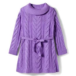 Babyhug Knit Full Sleeves Pullover Sweater with Cable Knit Design - Lavender