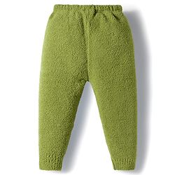 Babyhug Knit Full Sleeves Sweater Set With Floral Print - Green