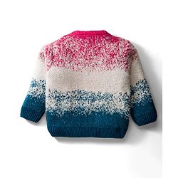 Babyhug Knit Full Sleeves Pullover Sweater with Reversible Unicorn Sequin Design - Multicolor