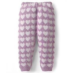 Babyhug Knit Full Sleeves Extra Soft Hairy Eyelash Yarn Pullover Sweater Set With Hearts Design - Mauve