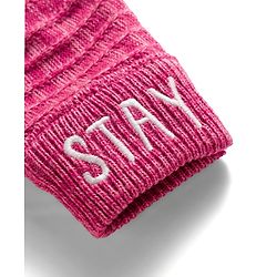 Babyhug Knit Full Length Woollen Pant With Text Embriodery - Pink
