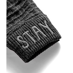 Babyhug Knit Full Length Woollen Pant With Text Embriodery - Charcoal Grey