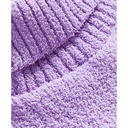 Babyhug Knit Full Sleeves Pullover Turtle Neck Sweater with Butterfly Patch Detailing - Lavender