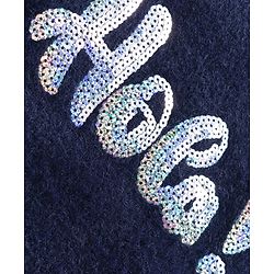 Babyhug Knit Full Sleeves Pullover Sweater with Sequin Detailing - Navy Blue