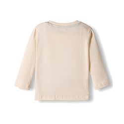 Babyhug Terry Knit Full Sleeves T-Shirt and Joggers Set with Animal Print - Tan & Light Blue