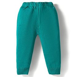 Babyhug Knitted Full Sleeves Pullover Sweater Set With Abstract Design - Turquoise Blue