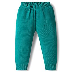 Babyhug Knitted Full Sleeves Pullover Sweater Set With Abstract Design - Turquoise Blue