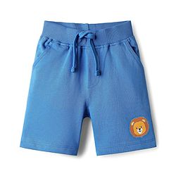 Babyhug Single Jersey Knit Half Sleeves T-Shirt & Shorts Set with Animal Safari Print - Red & Blue