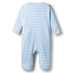 Babyhug Disney Interlock Knit Full Sleeves Footed Sleepsuits With Winnie the Pooh Graphics Pack Of 2 - White & Light Blue