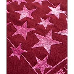 Babyhug Cotton Knit Full Sleeves Sweatshirt With Star Print - Maroon