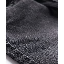 Babyhug Cotton Denim Full Length Solid Colour Jeans With Stretch - Black