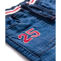 Babyhug Denim Full Length Washed Jeans with Stretch - Blue