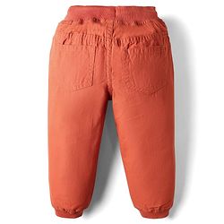 Babyhug Poplin Woven Full Length Solid Colour Trouser Pant - Orange