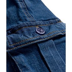 Babyhug Denim Full Length Washed Jeans With Stretch & Belt - Blue
