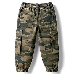 Babyhug Twill Woven Full Length Trouser Pant With Camouflage Design - Olive Green