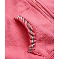 Babyhug Cotton Knit Full Sleeves Hooded Sweatjacket With Sequin Detailing & Kangaroo Pockets - Pink
