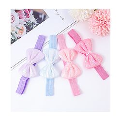 Babyhug Free Size Headbands With Bow Applique Pack Of 4 - Multi Colour