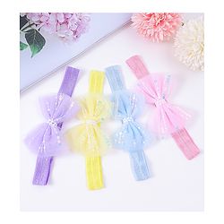 Babyhug Free Size Headbands With Bow Applique Pack Of 4 - Multi Colour