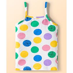 Babyhug Disney Knit Sleeveless Slips with With Minnie Mouse Graphics Pack of 3 - Light Green & Blue