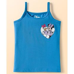 Babyhug Disney Knit Sleeveless Slips with With Minnie Mouse Graphics Pack of 3 - Light Green & Blue
