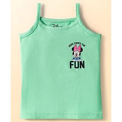 Babyhug Disney Knit Sleeveless Slips with With Minnie Mouse Graphics Pack of 3 - Light Green & Blue