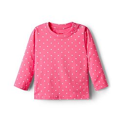 Babyhug Cotton Knit Full Sleeves Co-ords Night Suit with Polka Dot Print -Dark Pink