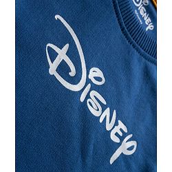 Babyhug Disney Full Sleeve Drop Shoulder Cut & Sew Sweatshirt & Track Pant Set with Mickey & Friends Graphic - Green Blue & Yellow