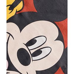 Babyhug Disney Single Jersey Terry Full Sleeve T-Shirt with Jogger Set With Mickey and Friends Graphic - Rust Orange & Blue